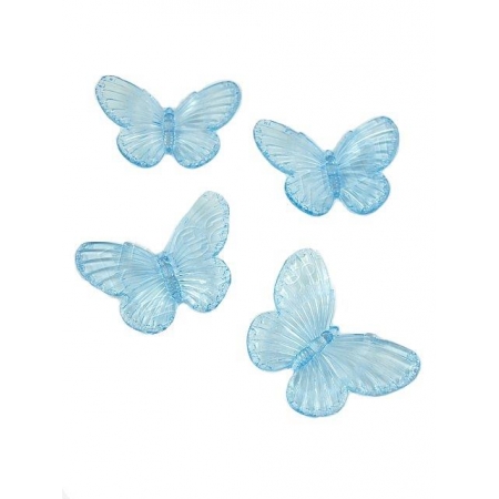 motylki jasnoniebieskie z akrylu ozdobne
