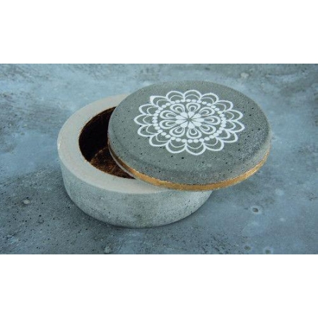 szkatułka betonowa dekoracja szablon sitodruk