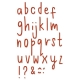 szablon wykrojnik alfabet litery do wycinania