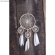 Zestaw Łapacz snów- dream catcher, biały/beż, 17x33cm [66-046-000] -4