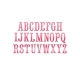 szablon tnący alfabet antyk antyczna czcionka