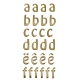 naklejki złote literki alfabet