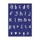 Szablon do malowania z raklą alfabet pismo odręczne A4 do dekorowania różnych powierzchni