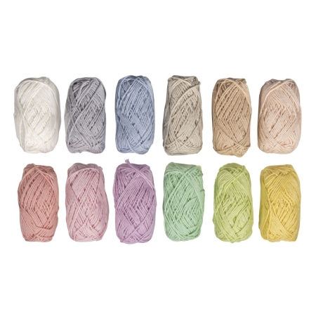 Włoczka bawełniana do szydełkowania pastele idealna do maskotek bransoletek.