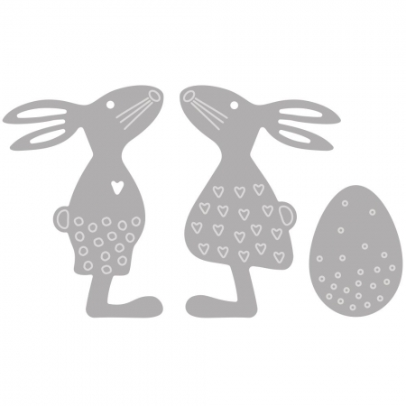 Wykrojnik króliki wielkanocne do tworzenia dekoracji na święta wielkanocne