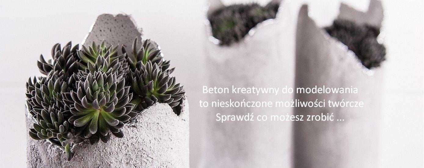 Doniczni beton do modelowania- napis