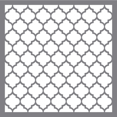 Szablon malarski ornament classic quatrefoil z trwałego plastiku do wielokrotnego użycia