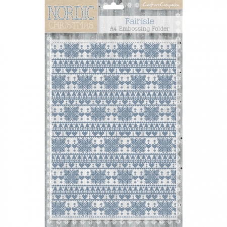 Folder do embossingu Nordic Christmas A4  motywami świątecznymi do tworzenia dekoracji bożonarodzeniowych