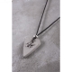 Autorska biżuteria naszyjnik z rzemieniem skórzanym i odlewem betonowym